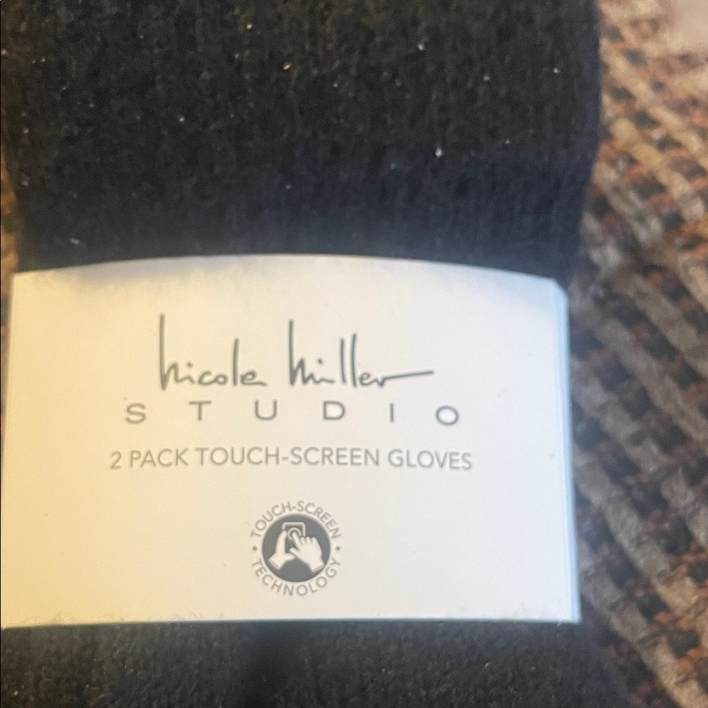 Nicole Miller Studio Black Touch-Screen Gloves